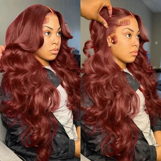 Persona: The Seductress – Auburn Reddish Brown Body Wave HD Lace Front Wig