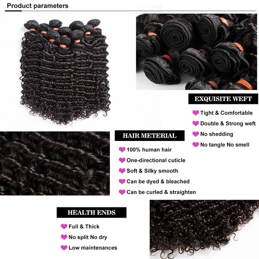 The Goddess Essentials – Deep Wave Human Hair Bundles