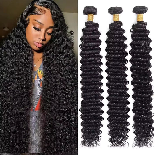 The Goddess Essentials – Deep Wave Human Hair Bundles